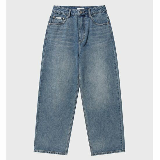 WOMEN SEMI-WIDE DENIM PANTS