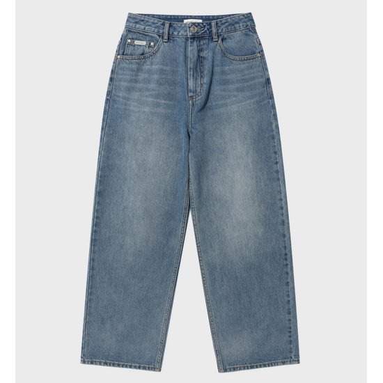 WOMEN SEMI-WIDE DENIM PANTS
