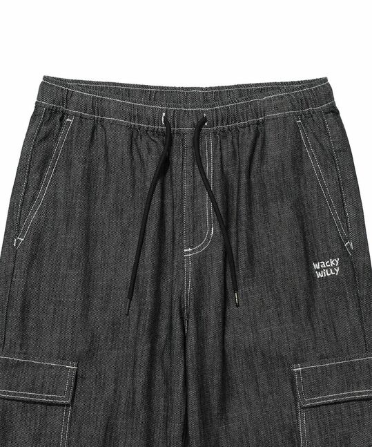STRAIGHT EASY DENIM CARGO PANTS