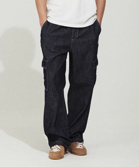 STRAIGHT EASY DENIM CARGO PANTS