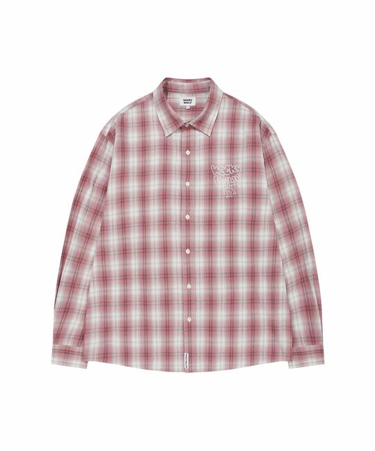 EMBROIDERED GRAPHIC CHECK LONG SLEEVE SHIRT