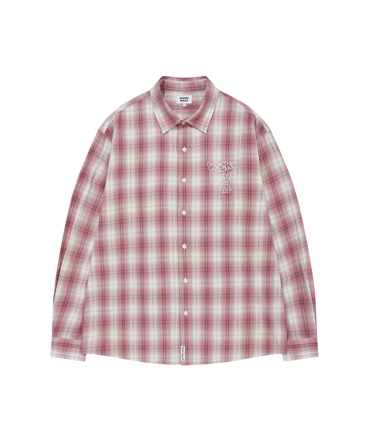 EMBROIDERED GRAPHIC CHECK LONG SLEEVE SHIRT