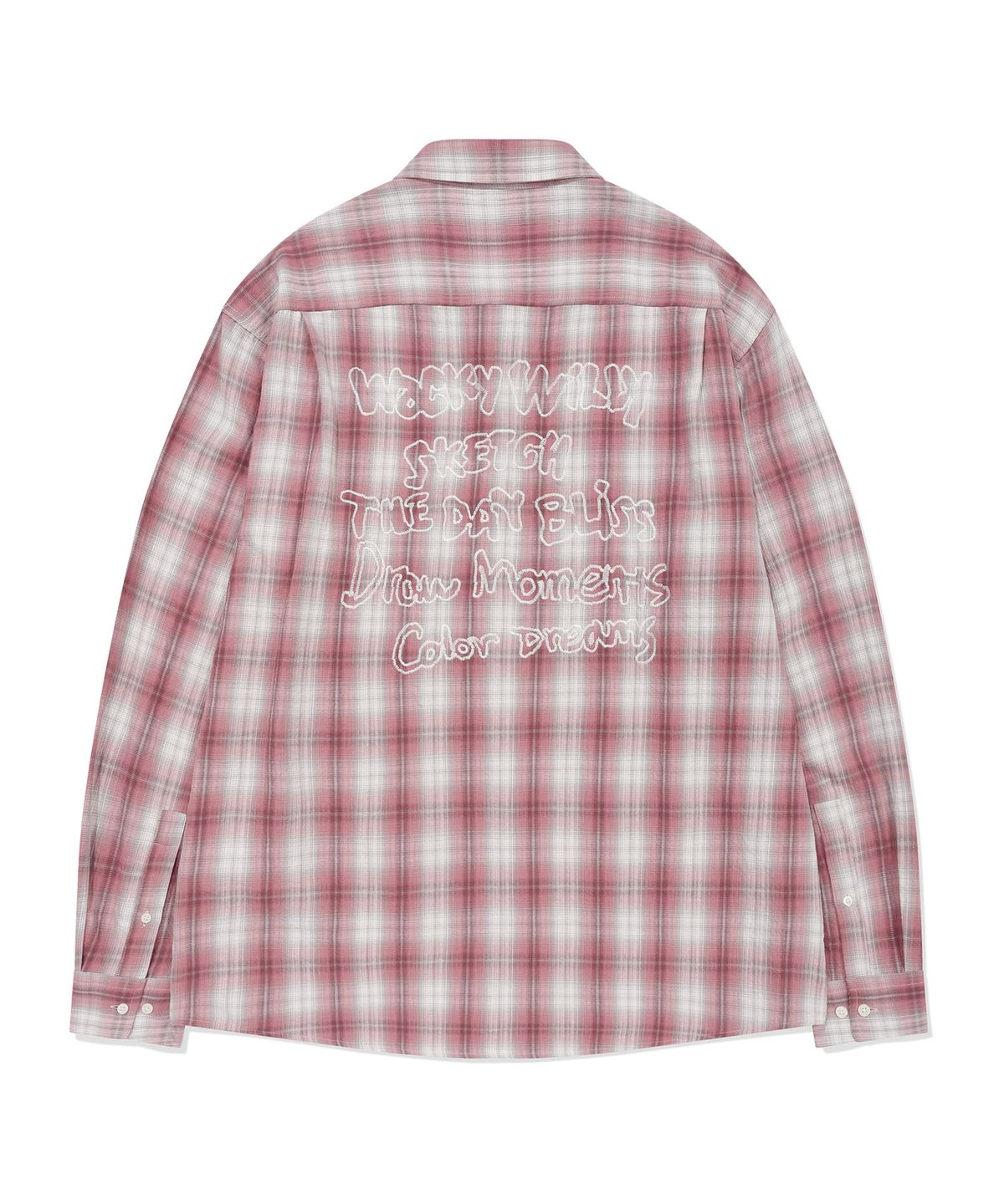 EMBROIDERED GRAPHIC CHECK LONG SLEEVE SHIRT