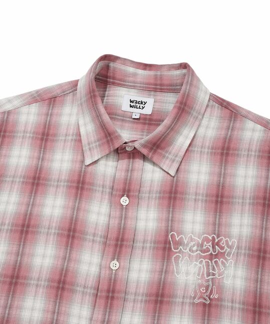 EMBROIDERED GRAPHIC CHECK LONG SLEEVE SHIRT