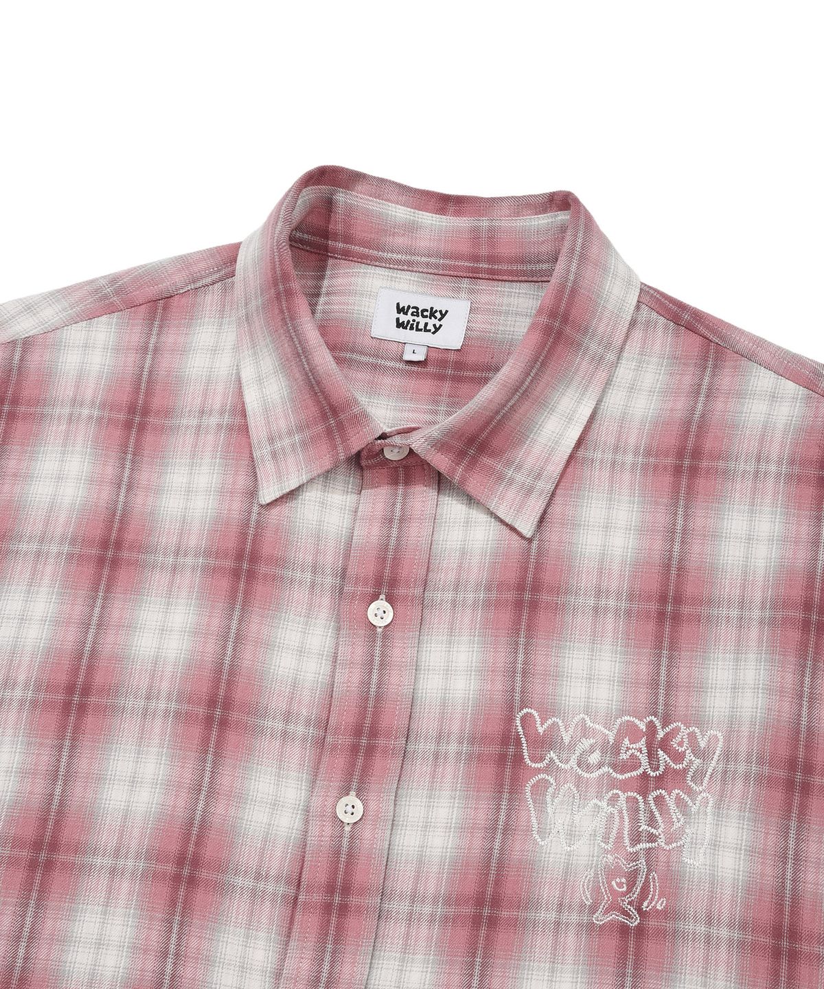 EMBROIDERED GRAPHIC CHECK LONG SLEEVE SHIRT