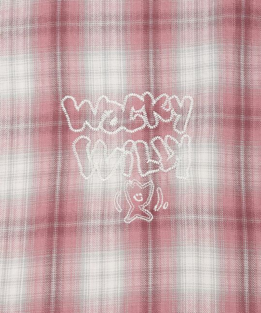 EMBROIDERED GRAPHIC CHECK LONG SLEEVE SHIRT