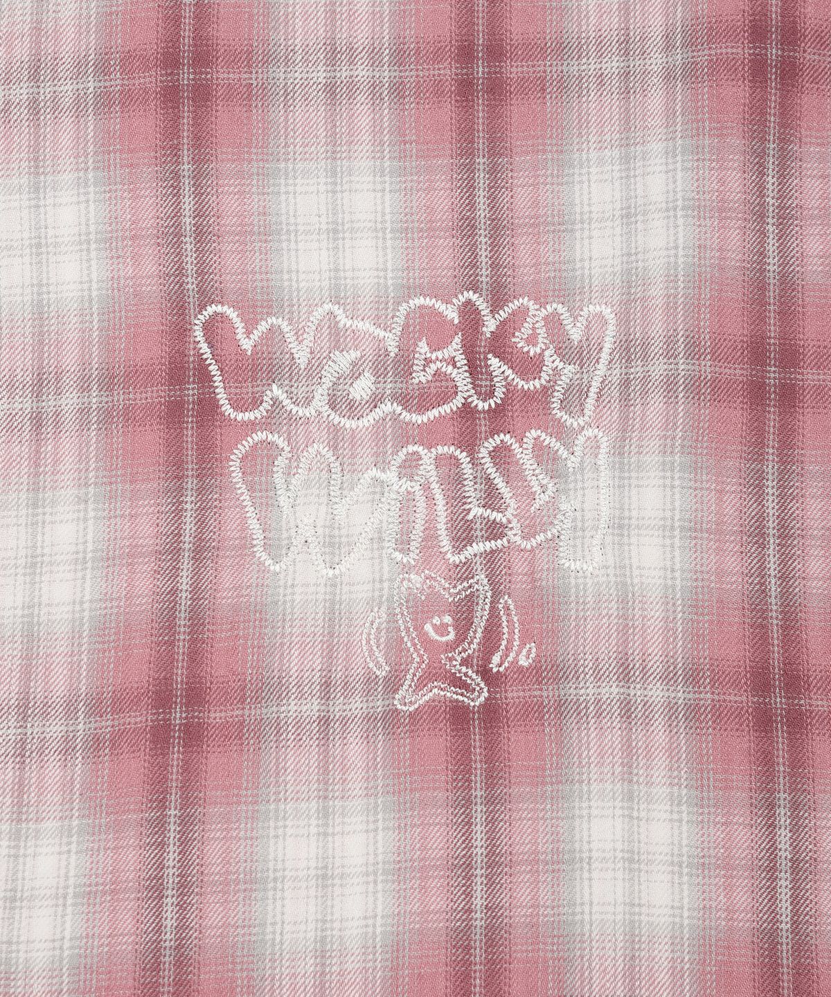 EMBROIDERED GRAPHIC CHECK LONG SLEEVE SHIRT