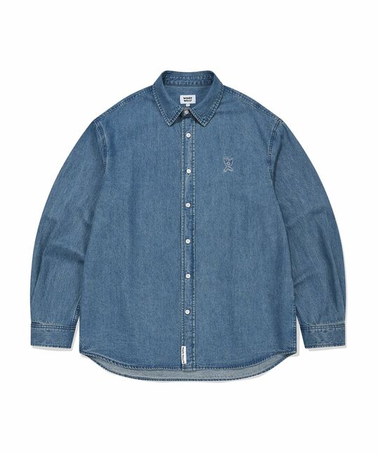 WASHING DENIM LONG SLEEVE SHIRT