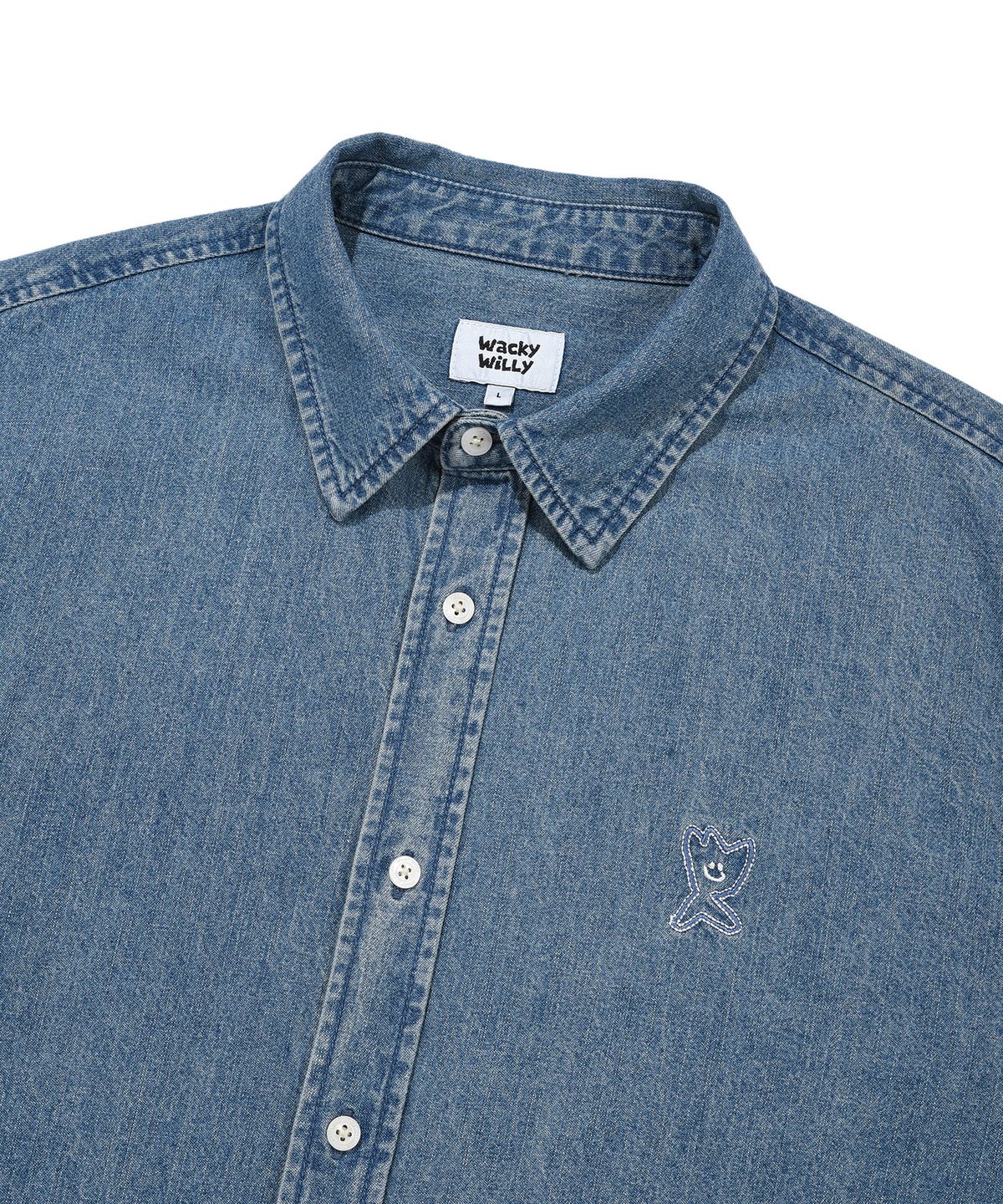 WASHING DENIM LONG SLEEVE SHIRT
