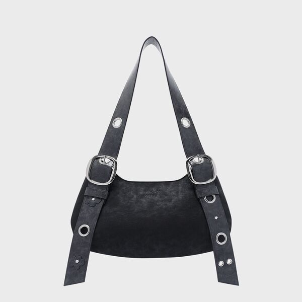 WOMENS EYELET POINT SHOULDER BAG