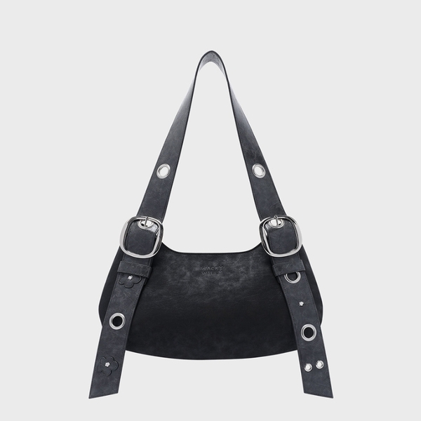 WOMENS EYELET POINT SHOULDER BAG