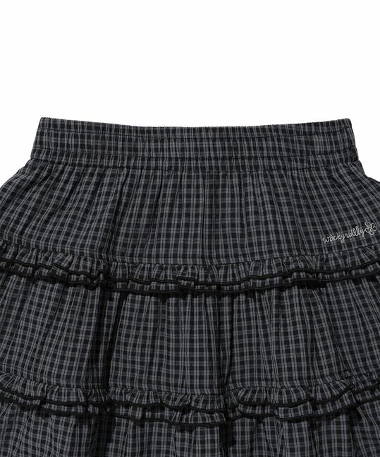 WOMEN RUFFLE MINI SKIRT