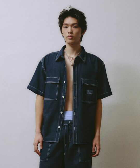 EASY DENIM SHORT-SLEEVE SHIRT
