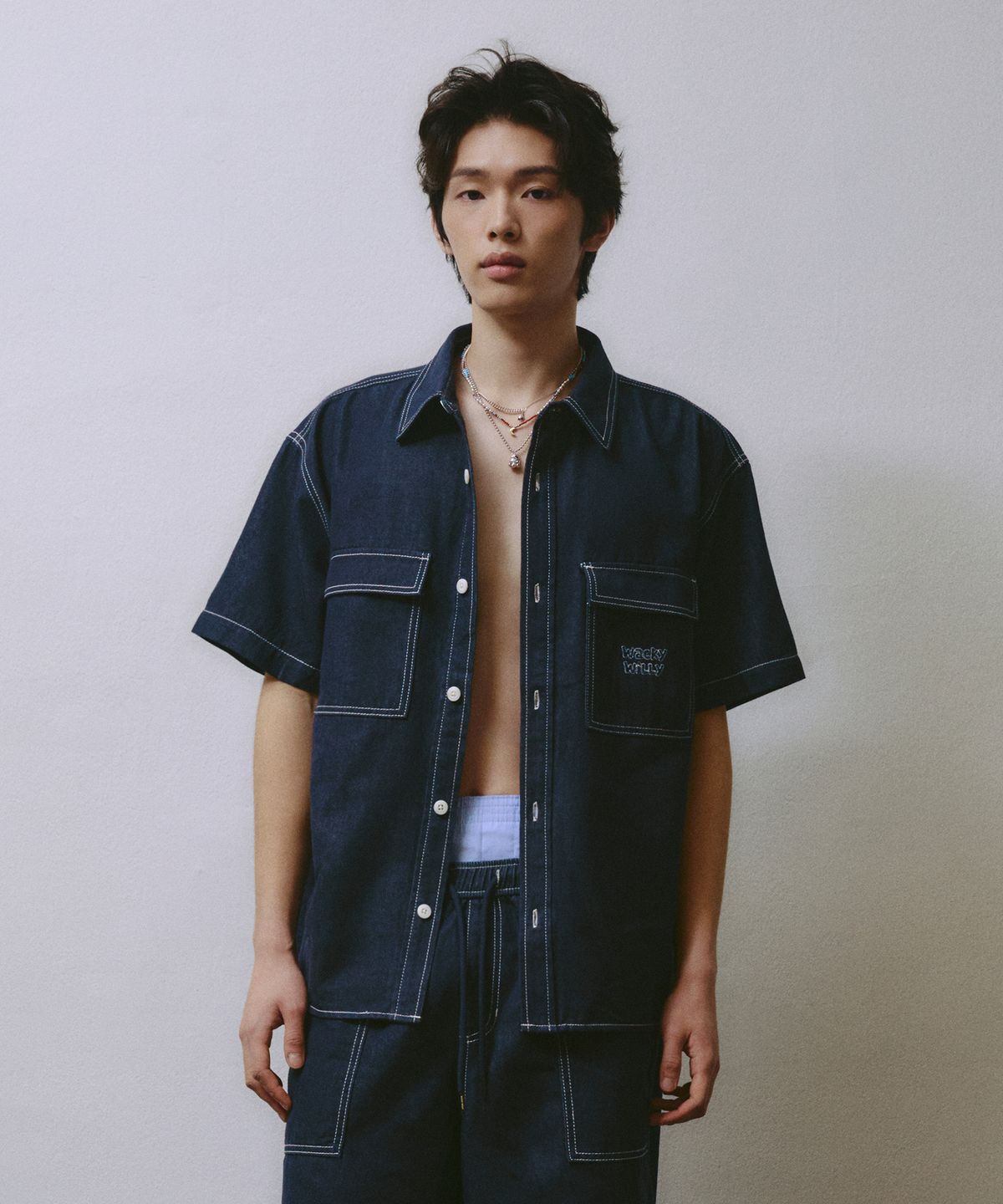 EASY DENIM SHORT-SLEEVE SHIRT