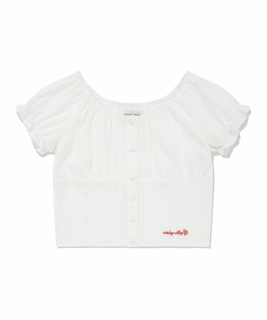 WOMEN'S SHIRRING PUFF BLOUSE