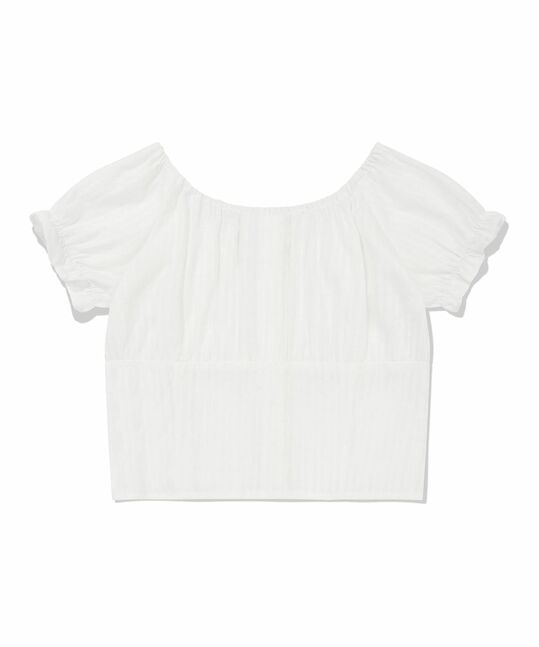 WOMEN'S SHIRRING PUFF BLOUSE