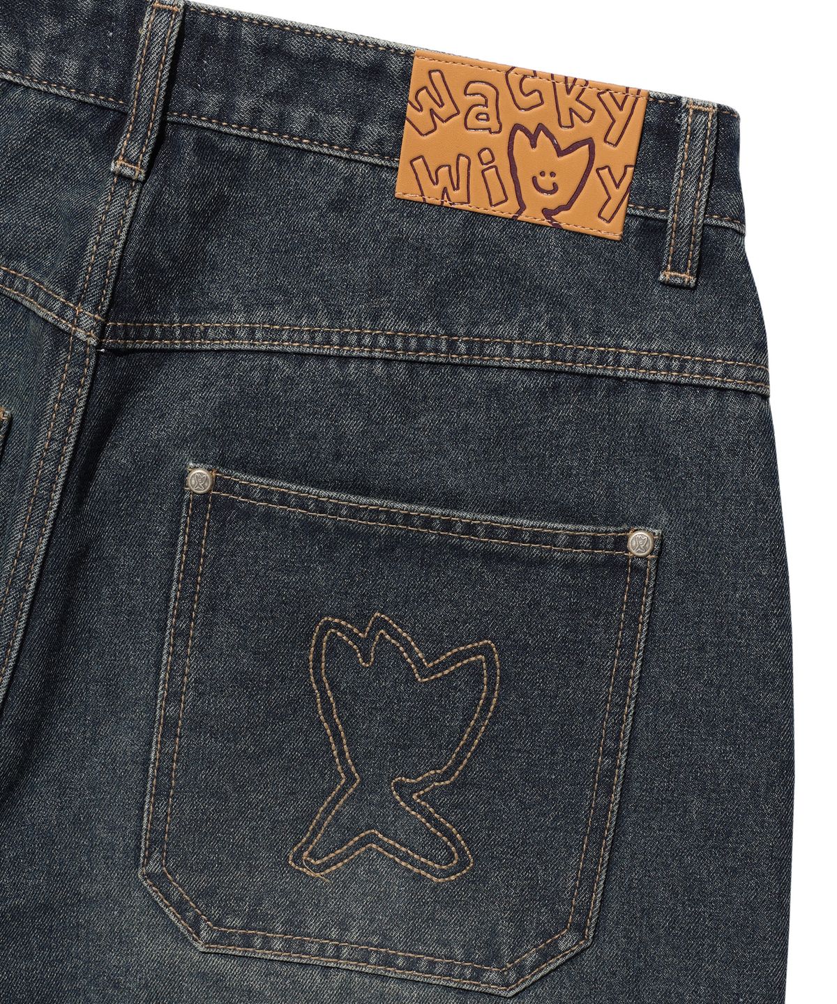 DOUBLE-KNEE DENIM SHORTS