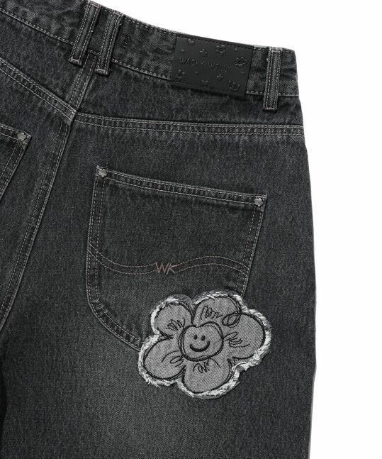 WOMEN’S APPLIQUE DENIM BERMUDA PANTS