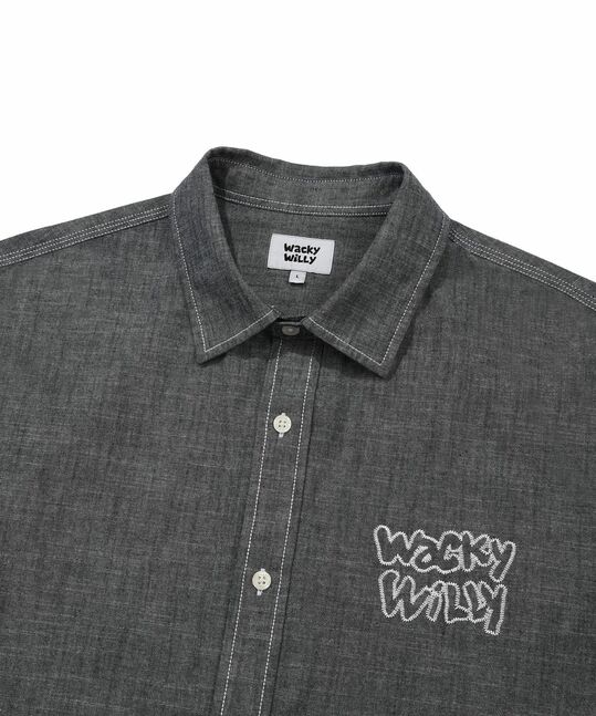 CHAMBRAY SHORT-SLEEVE SHIRT