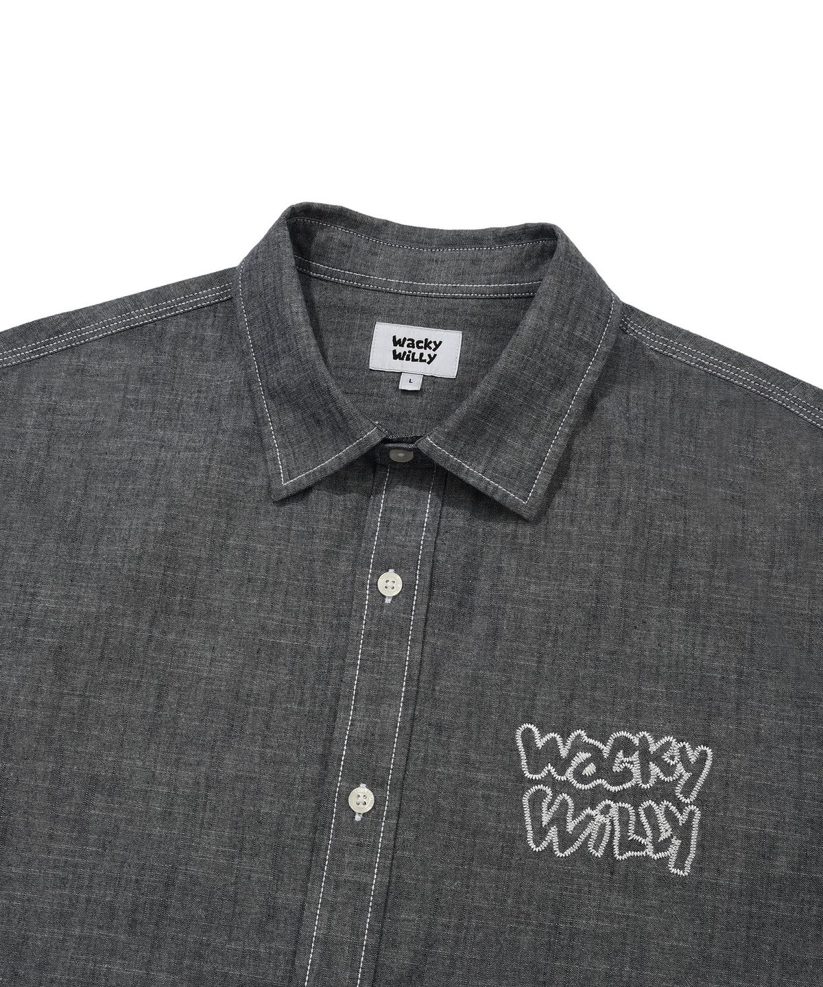 CHAMBRAY SHORT-SLEEVE SHIRT