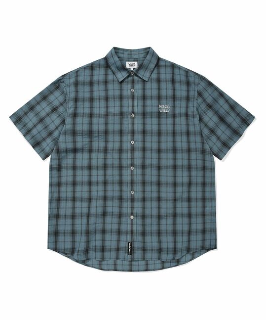 SEERSUCKER CHECK SHORT-SLEEVE SHIRT
