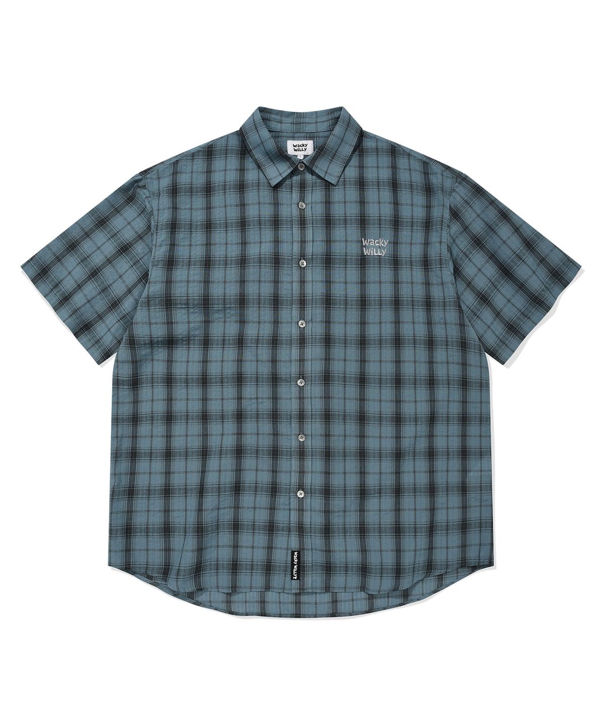 SEERSUCKER CHECK SHORT-SLEEVE SHIRT