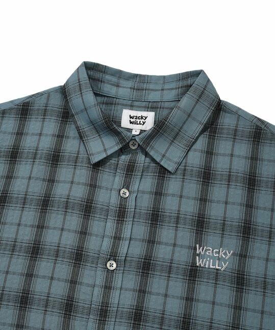 SEERSUCKER CHECK SHORT-SLEEVE SHIRT