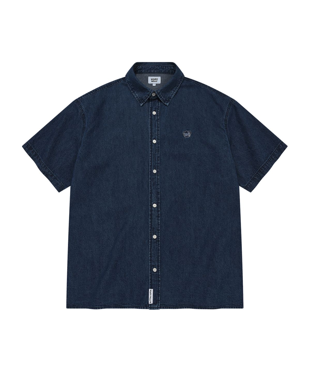 WASHED DENIM SHORT-SLEEVE SHIRT
