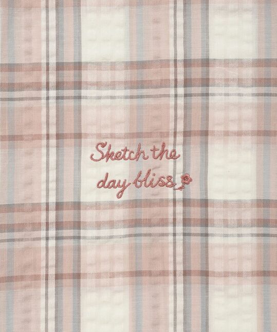 WOMEN’S SEMI-OVERSIZED CHECK SHORT-SLEEVE SHIRT