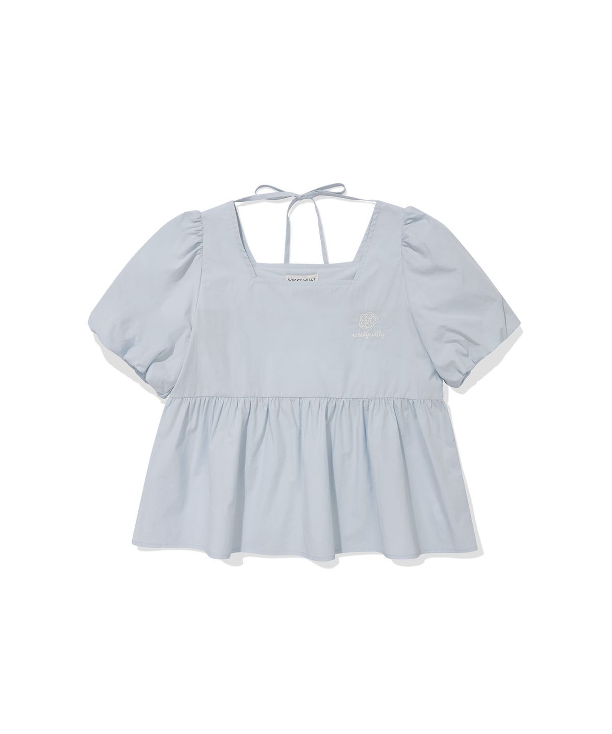 WOMEN’S SQUARE-NECK COTTON BLOUSE