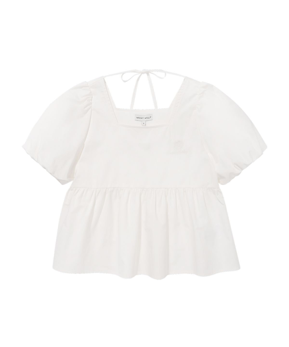 WOMEN’S SQUARE-NECK COTTON BLOUSE