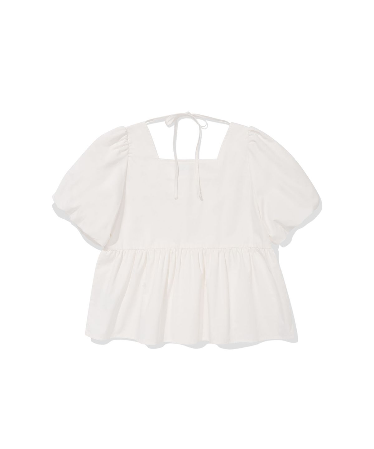 WOMEN’S SQUARE-NECK COTTON BLOUSE