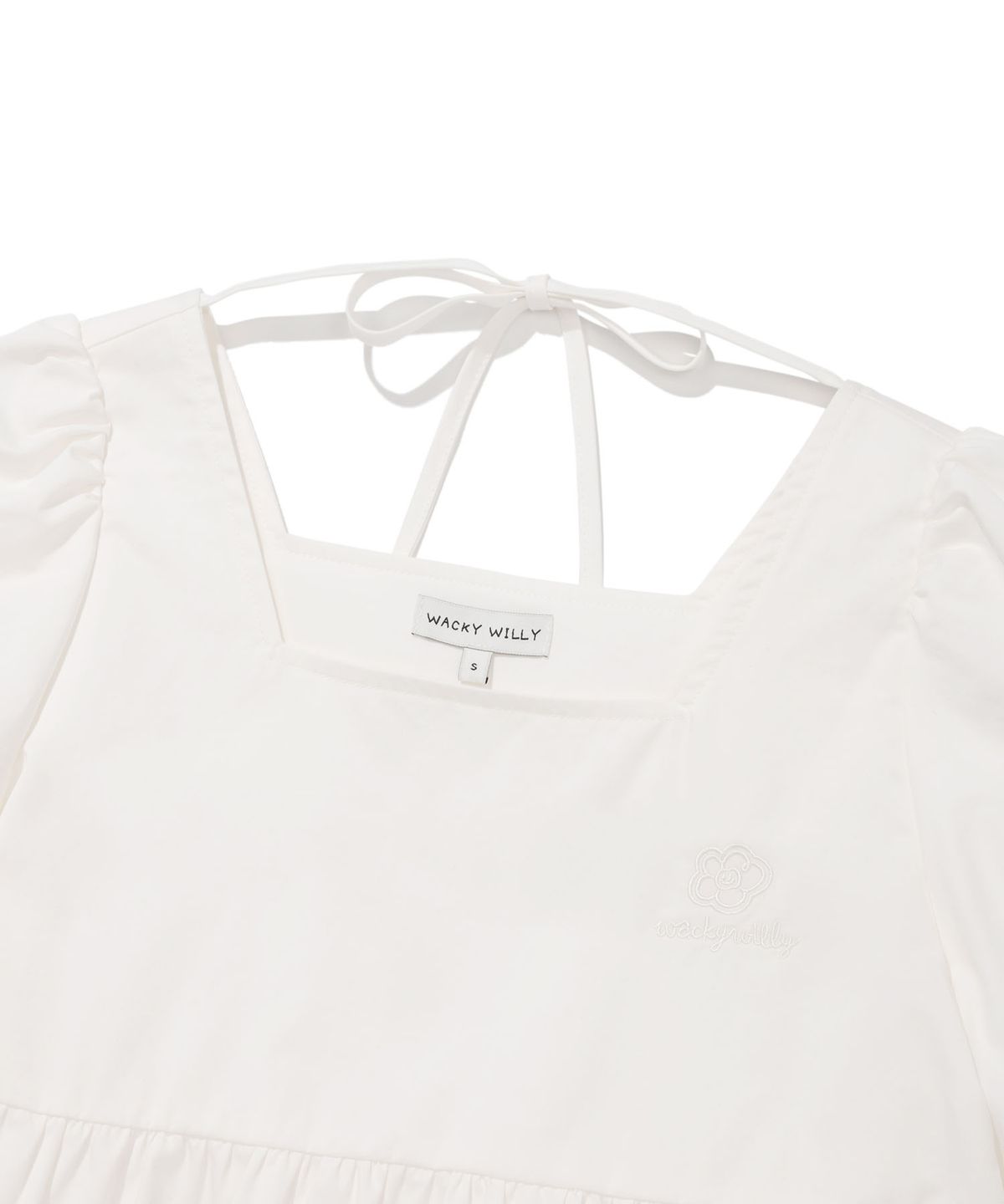 WOMEN’S SQUARE-NECK COTTON BLOUSE