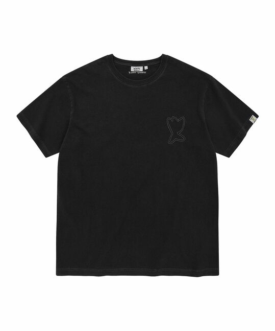 DENIM LIKE SHORT SLEEVE T-SHIRT