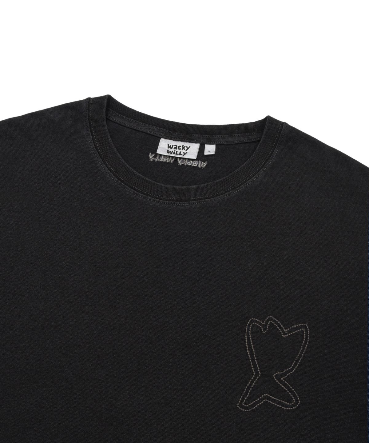 DENIM LIKE SHORT SLEEVE T-SHIRT