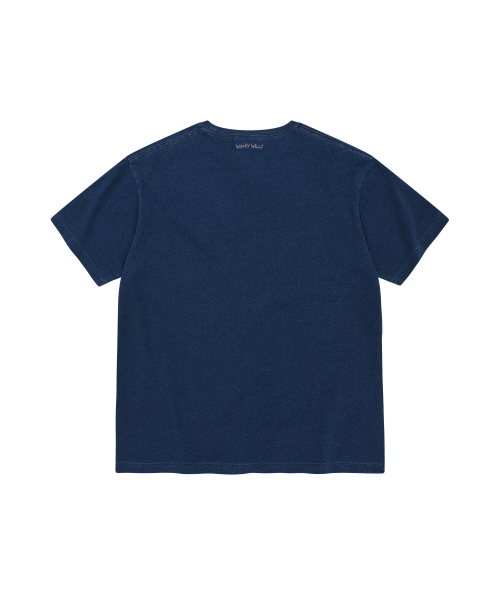 DENIM LIKE SHORT SLEEVE T-SHIRT