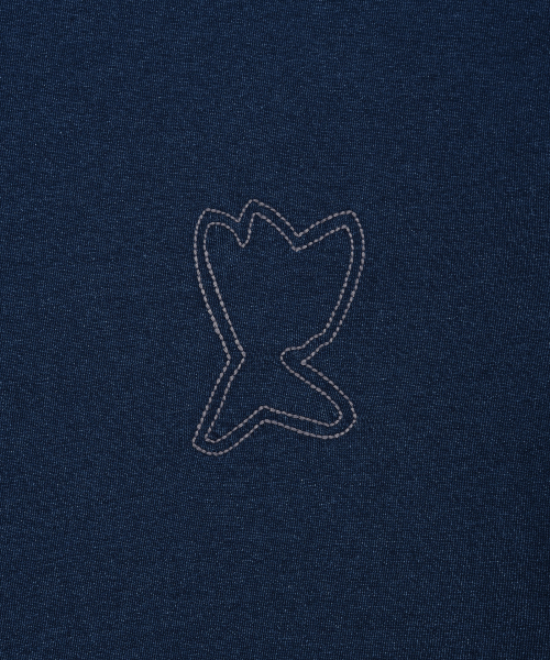 DENIM LIKE SHORT SLEEVE T-SHIRT
