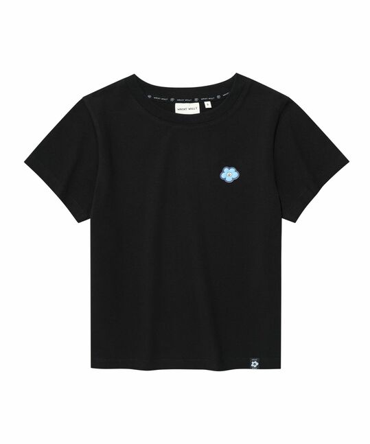 WOMEN LILY WAPPEN CROP FIT SHORT SLEEVE T-SHIRT