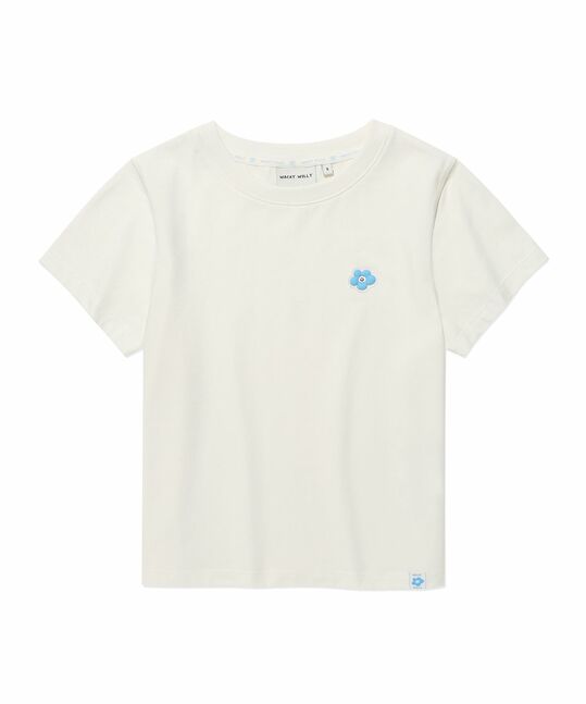 WOMEN LILY WAPPEN CROP FIT SHORT SLEEVE T-SHIRT