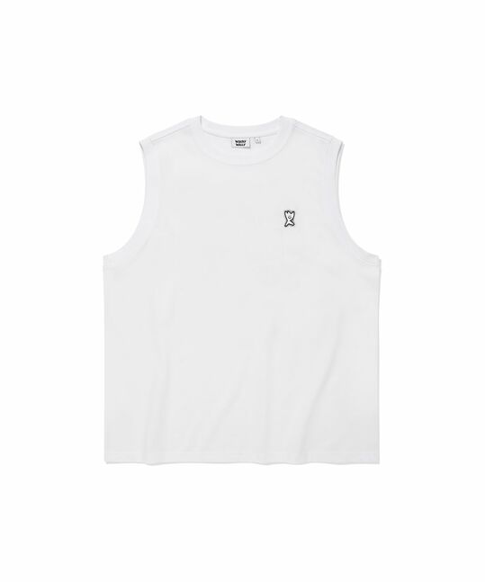 1-COLOR GRAPHIC SLEEVELESS