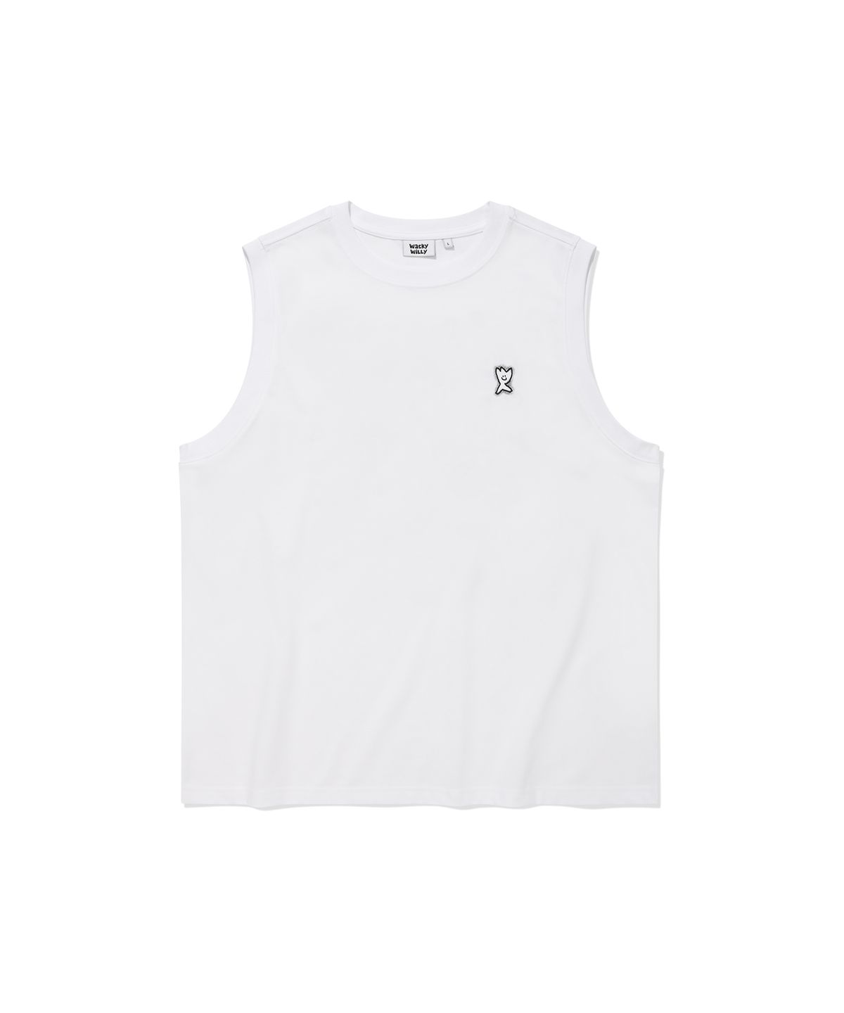 1-COLOR GRAPHIC SLEEVELESS
