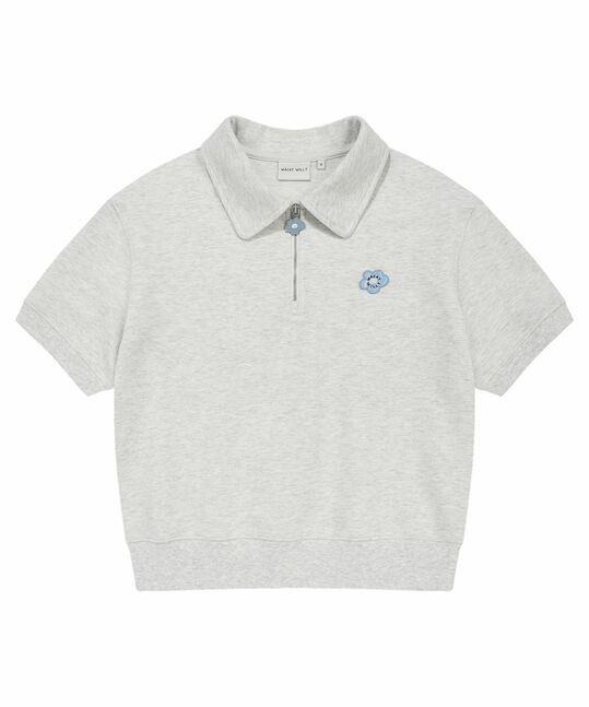 WOMEN’S LILY COLLAR HALF-ZIP SHORT-SLEEVE