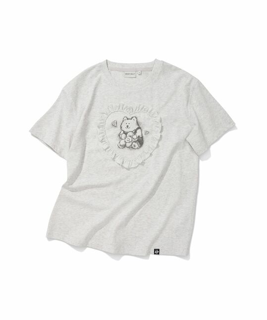 WOMEN’S HEART RUFFLE T-SHIRT