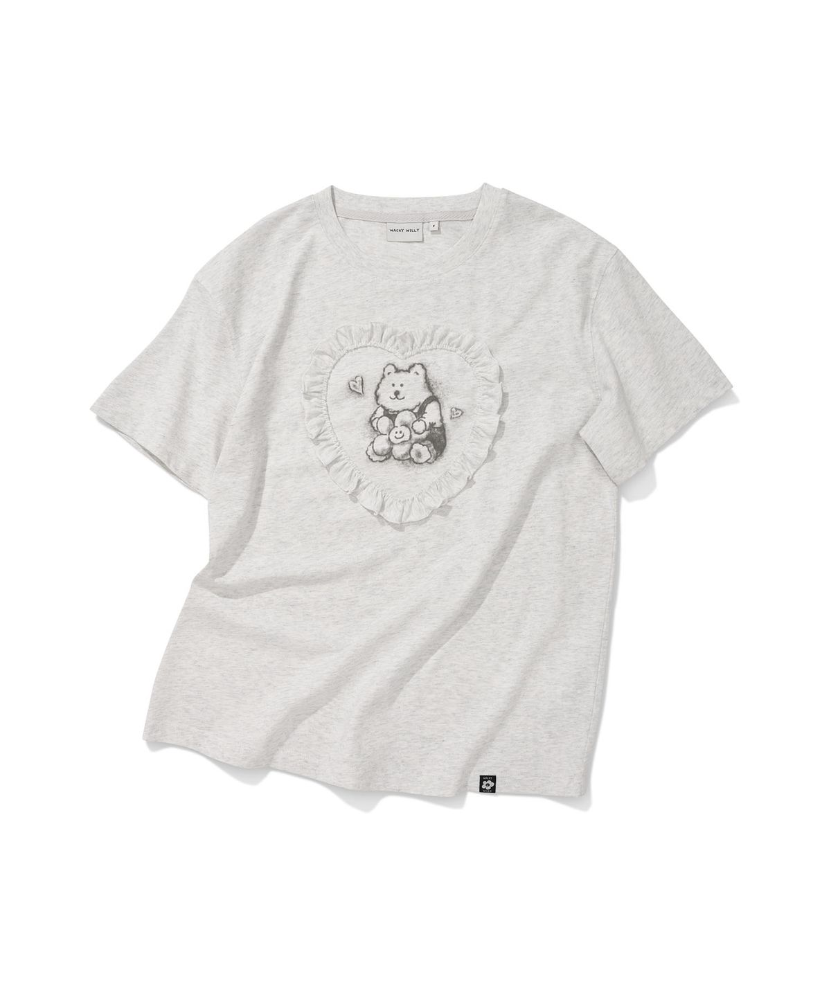 WOMEN’S HEART RUFFLE T-SHIRT