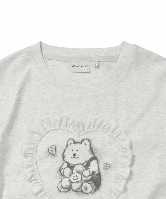 WOMEN’S HEART RUFFLE T-SHIRT