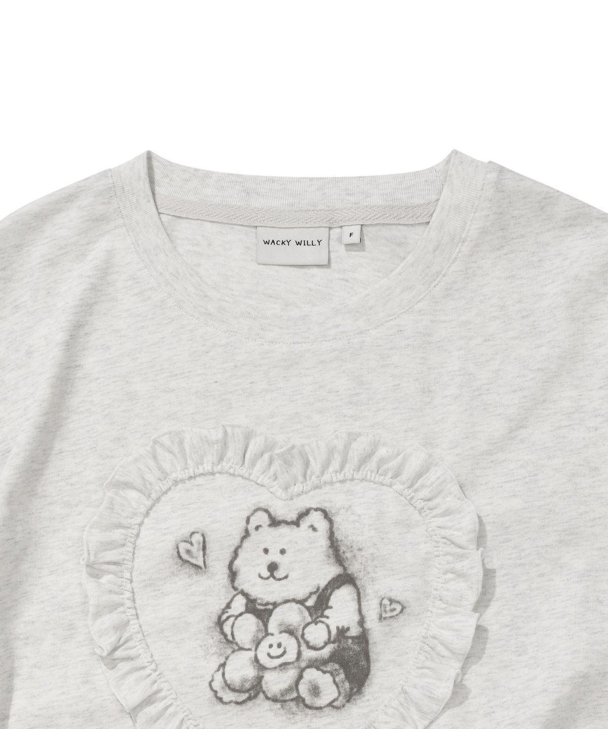WOMEN’S HEART RUFFLE T-SHIRT