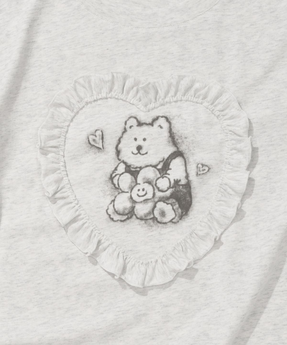 WOMEN’S HEART RUFFLE T-SHIRT