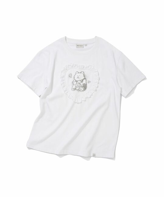 WOMEN’S HEART RUFFLE T-SHIRT
