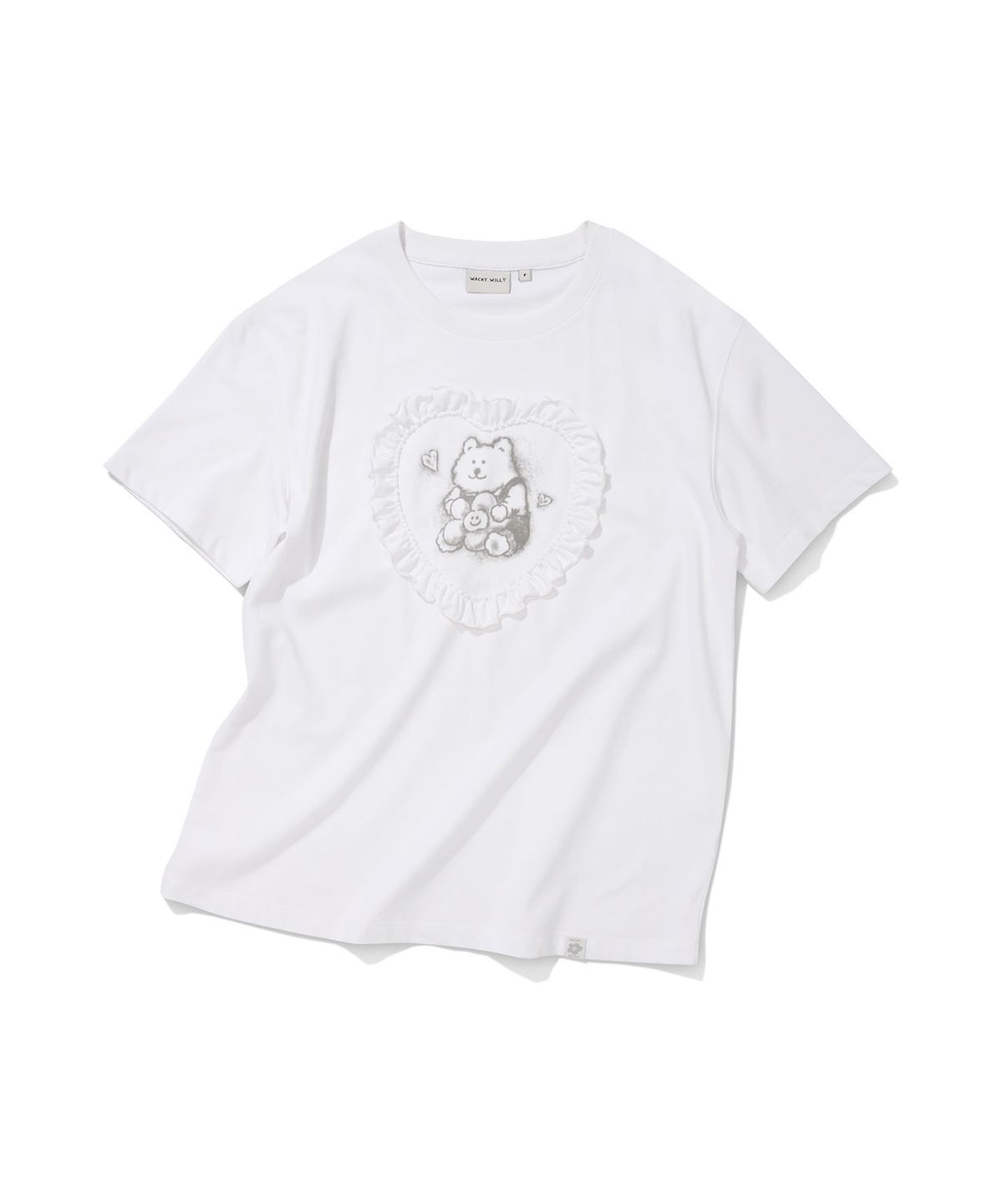 WOMEN’S HEART RUFFLE T-SHIRT