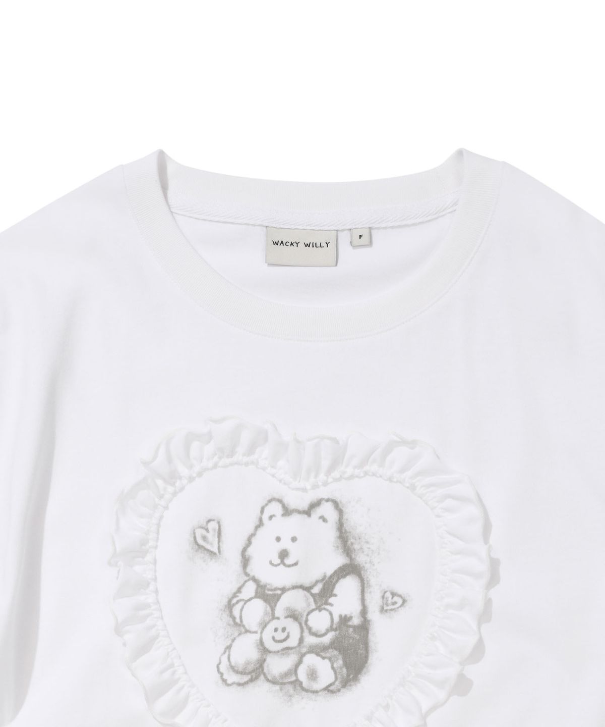 WOMEN’S HEART RUFFLE T-SHIRT